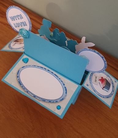 Alice & The Cheshire Cat - 3D Box Card Kit & Matching Envelope by xt farr