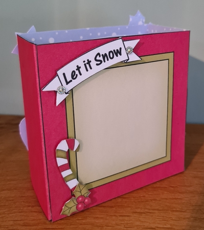3D Christmas Diorama Shadow Box Card Mini Kit  - Cute Christmas Pip Penguin & Friends by xt farr