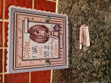 COFFEE SAVES LIVES 7.5 Humorous Decoupage & Insert Mini Kit by xt farr