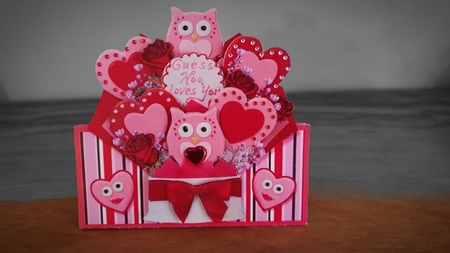 Valentine Owl Cookie Basket kit.2 by xt farr