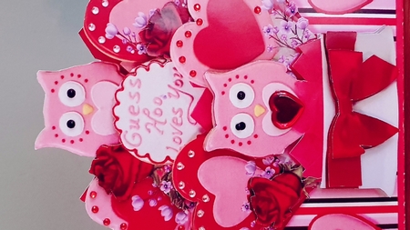 Valentine Owl Cookie Basket kit.2 by xt farr