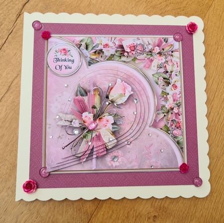 Vintage Roses - Teardrop Pyramid Card Mini Kit by xt farr