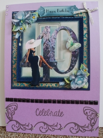 Ladies 40th Birthday Card Front Kit Featured Gallery Photo