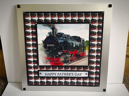 6 X 6 Steam Train Topper - Birthday/Fathers Day by Mrs Teresa Best