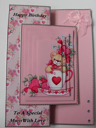 Valentine Ted Fold Back Card by Teresa Gay