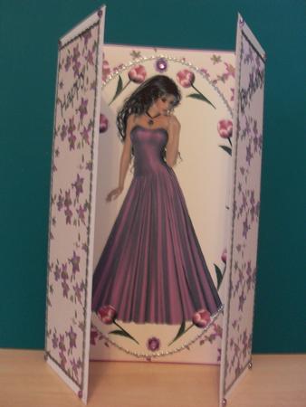 She's a Lady Birthday Gate Fold Card by Teresa Gay