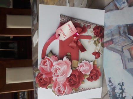 Pink and Red Roses - Bag Card Mini Kit by Teresa Lunn