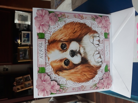 Cute Puppy Birthday Topper #1 by Teresa Lunn