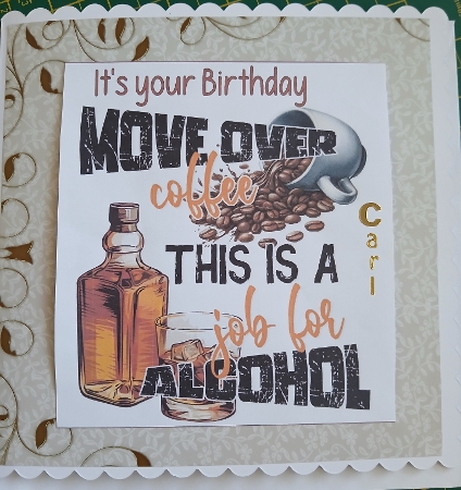 7x7 Birthday spirits for the men choice of four mini kit by Teresa Lunn