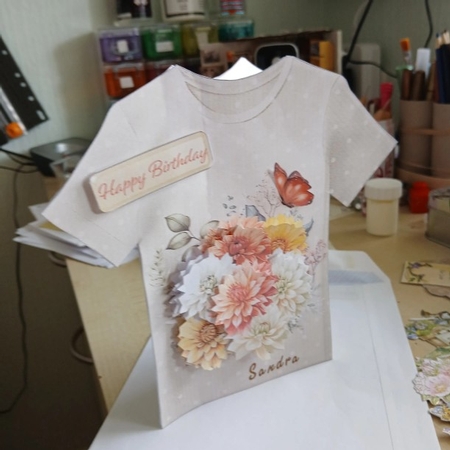 Dahlias - Tee Shirt Card Mini Kit by Teresa Lunn