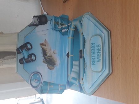 The Fishing Trip Father's Day / Birthday Easel Card Kit by Teresa Lunn