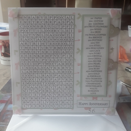 Wordsearch Wedding Anniversaries by Teresa Lunn