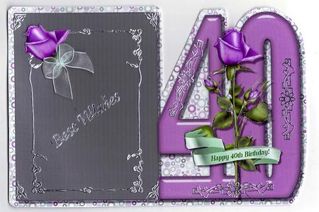 40th Birthday Celebration Card by Teresa Savin