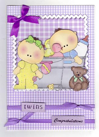 Double the Joy - Easel Card Kit Mixed Twins by Teresa Savin