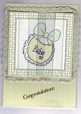 New Baby Quick Card with Side Stacker Topper by Teresa Savin