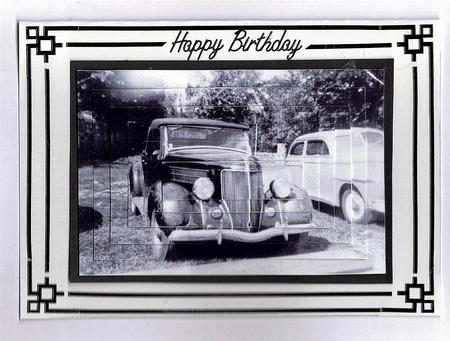 Classic Vintage Car in Black & White by Teresa Savin