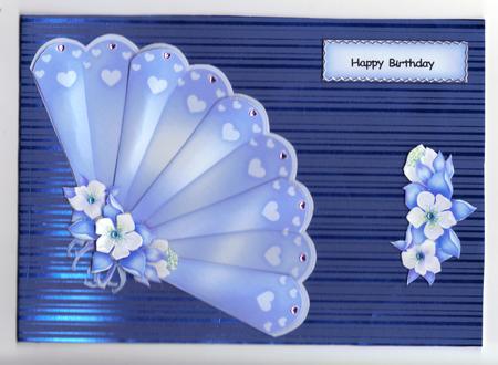 Southern Blue Belle - Fan by Teresa Savin