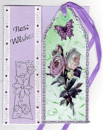 Pretty Coloured Roses with Butterflies Bookmarks/toppers by Teresa Savin