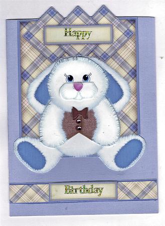 Mr. Easter Bunny - Decoupage Card by Teresa Savin