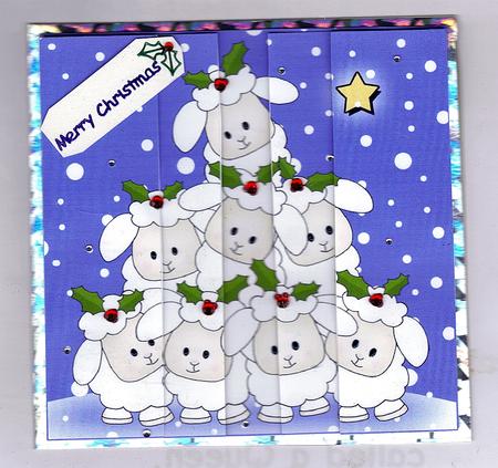 Merry Christmas to Ewe! Quick Card Side Stacker Topper by Teresa Savin