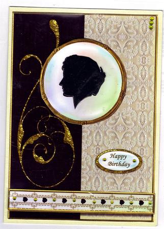 Cameo Silhouette with Lace 1 by Teresa Savin