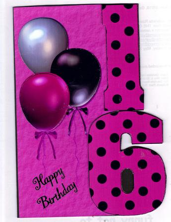 Girl 16th Shaped Decoupage Quick Card by Teresa Savin