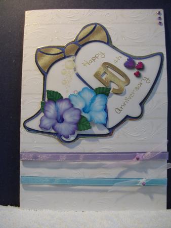 50th Anniversary Double Bell Card by Teresa Savin
