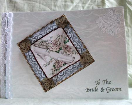 Wedding Shoe Vintage Lace Mini 4in Triangle Stacker by Teresa Savin