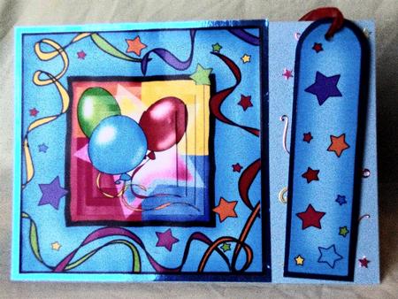 Party Balloons Quick Card with Pyramage by Teresa Savin