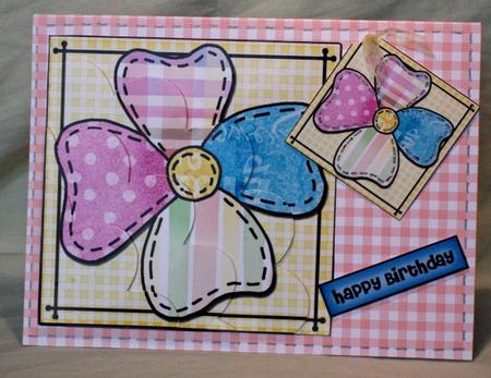 Patchwork Flower Shell Edged Corner Side Stacker by Teresa Savin