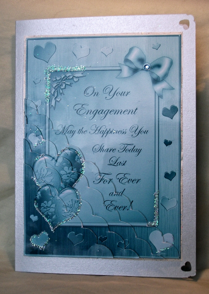 Elegant Romance Engagement Quick Card Corner Side Stacker by Teresa Savin