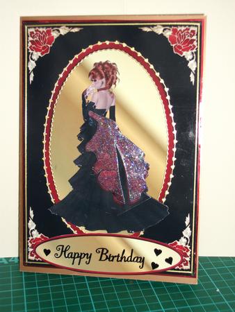 Black & Gold Elegant Lady by Teresa Savin