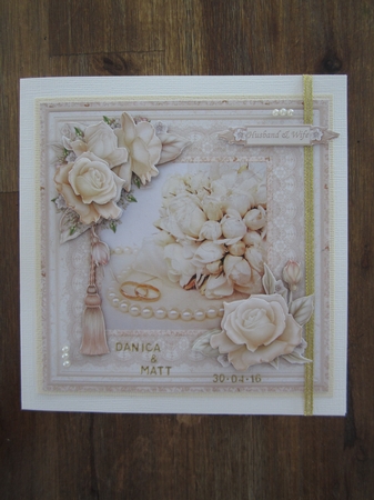 Wedding Rings and Roses 8x8 Mini Kit & Decoupage by Terry Perks