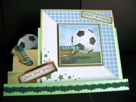 Football Quick Card with Decoupage by Thelma Bayles