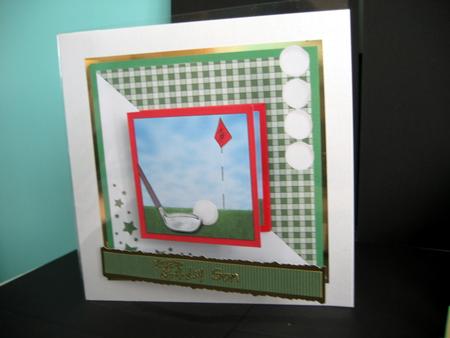 Golf Quick Card with Decoupage by Thelma Bayles