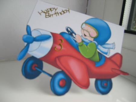 Little Boy Flying an Airplane Quick Card by Thelma Bayles