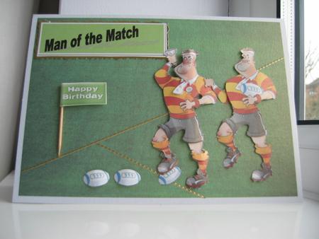 Rugby Dude Decoupage Sheet. by Thelma Bayles