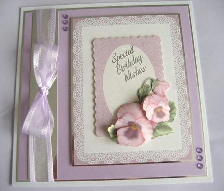 Pink Pansies with Lace Featured Gallery Photo