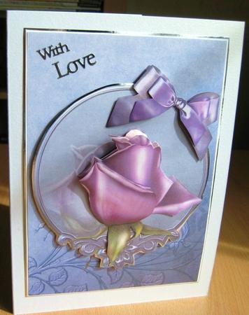 Lavender Rose Quick Card by Thelma Bayles