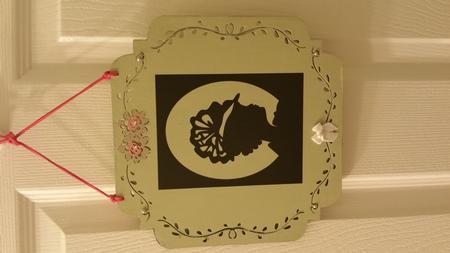 146 Framed Silhouette Ladies by Thelma Bell