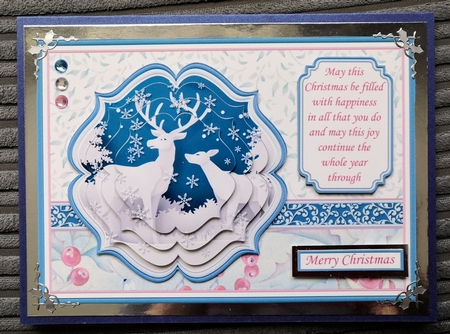 DEER IN WINTER FOREST A5 Christmas Pyramage & Insert Kit by Thelma Reynolds