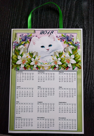 Mini Kit- A4 Vintage Floral and Puss Calendar for 2025  #9 by Thelma Reynolds