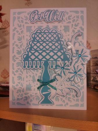 Get Well Bedside Lamp Card by Thelma Reynolds