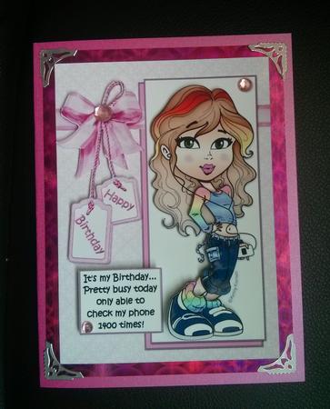 Teen Diva Too Busy to Check Her Phone by Thelma Reynolds