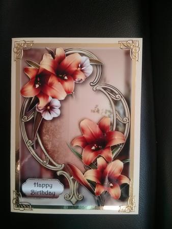 Gorgeous Golden Lilies on Golden Frame by Thelma Reynolds
