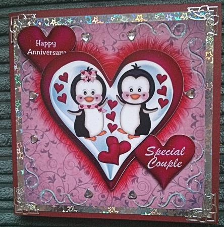 Penguin Love Birds - Valentine Anniversary Engagement by Thelma Reynolds