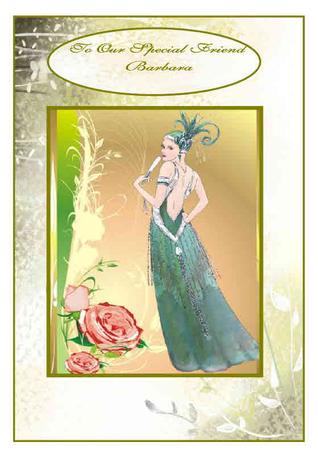 2 A5 Backgrounds for Your Decoupage Ladies & Rubber Stamps by Therese Eke