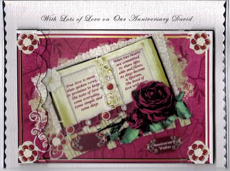 Anniversary Rose Wavey Edge Side Stacker by Therese Eke