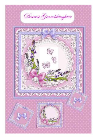 8 x 8 Bluebells Card Kit with 3D Decoupage by Therese Eke