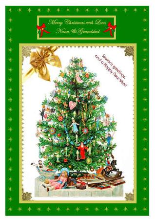 Traditional Christmas Tree A5 by Therese Eke